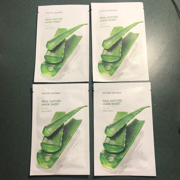 Nature Republic Real Nature Mask Sheet Aloe (4 packs) - Picture 1 of 10